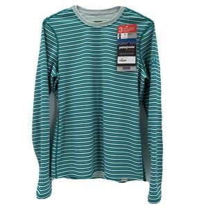 Patagonia Capilene 3 Midweight‎ Baselayer Womens Medium Slim Fit Stripe BG Logo